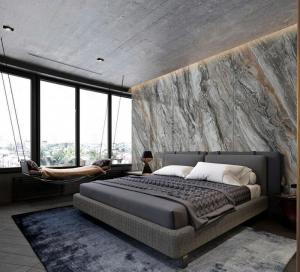 China Indoor Floor And Wall Marble Look 900x1800x9mm Non-Slip Polished Glazed Porcelain Tile For Dedroom And Kitchen factory