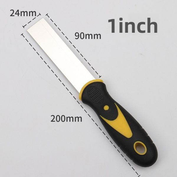 Two-color Handle Putty Knife 1 Inch 2 Inch 3 Inch 4 Inch 5inch 6inch Rubber Handle Putty Knife Stainless Steel Cleaning Blade