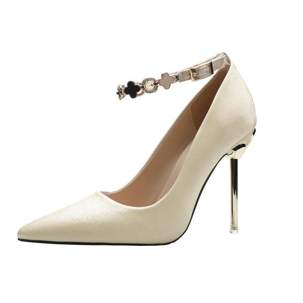 608-33 Fashion Pointed Shallow Mouth High Heels With Thin Sandals, Sexy Stiletto