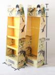 Multi Tier Retail Cardboard Floor Displays，Candle product paper display rack,