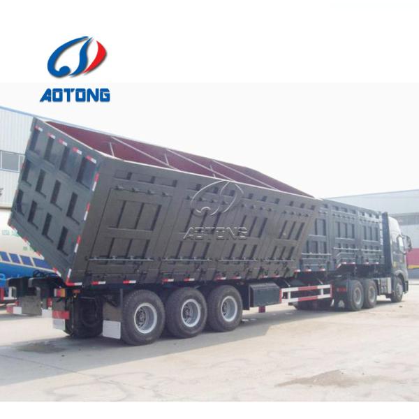 12000X2500X1500mm Steel Superlink Side Tipper Dump Trailer 60 Ton Tandem Dump