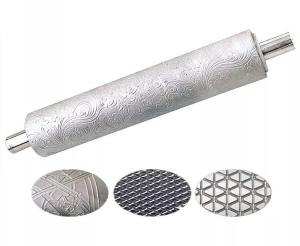 China Steel Engraving Embossing Roller High Wear Resistance Silver Color factory