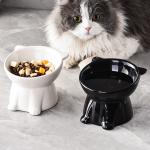Dog White Ceramic Animal Water Bowl 1-2 Cups Small / Medium / Large Pet Feeding