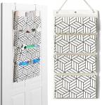 2PCS LARGE WALL HANGING STORAGE BAG, DOOR CLOSET LINEN FABRIC POCKETS ORGANIZER,
