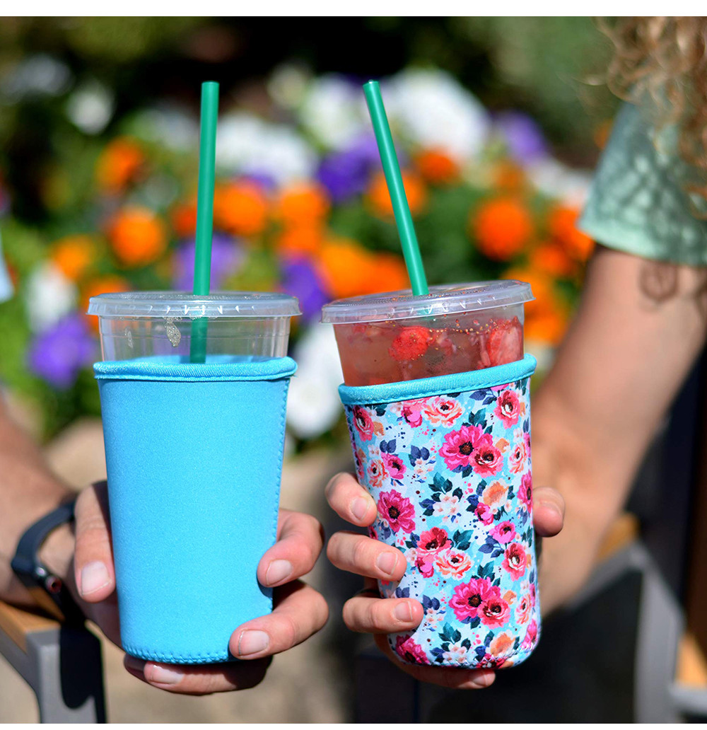 Reusable Neoprene Iced Coffee Cup Sleeve For Starbucks
