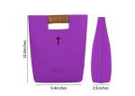 Girls 3mm Felt Book Cover Tote Bag With Leather Handle