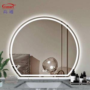 China Customized Size Smart Glass Led Salon Touch Screen Bathroom Mirror for LED Wall Light factory