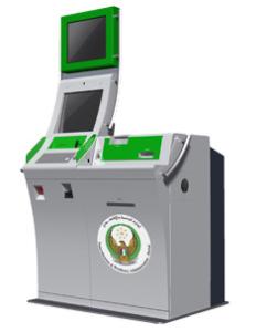 China High Definition Self Service Payment Kiosk With Passport Scanner And Visa Master Cards factory