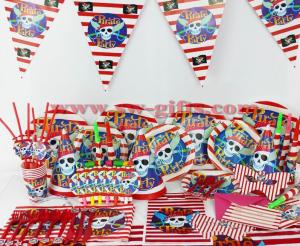 China Kids Birthday Party Decoration Set Pirate Theme Party Supplies Baby Birthday Party Pack factory