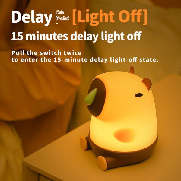 Wholesale Capybara Night Light Cute Animal Night Lamp Snottybara Silicone Touch