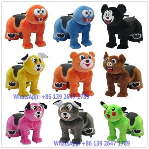 China 2018 The Latest Design Remote Control Battery Coin Operated Electric Cute Plush Animal Ride On Toys factory
