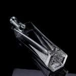 Exquisite Design Vodka Liquor Bottle Clear or Customized 750ml Glass Bottle with