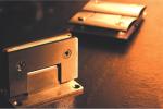 square 90 degree immobility bathroom glass clamp stainless steel glass door