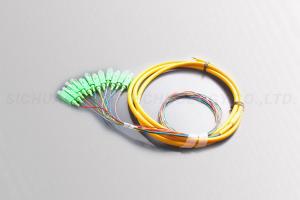 China SC / APC Fiber Optic Pigtail 12 Colorful Bundle Telcordia GR-1209 Certification factory