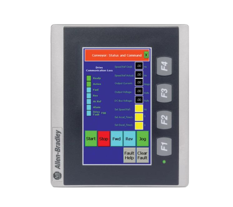 2711R-T4T Programmable Logic Controller AB View 800 HMI Control Panel 7 Inch 24V DC