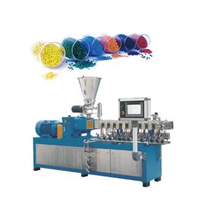 China Color Fiber Plastic Masterbatch Machine Twin Screw Extruder Plastic Granulating Line factory
