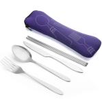 Eco Friendly Stainless Steel Outdoors Travelling 4pcs Tableware Set for
