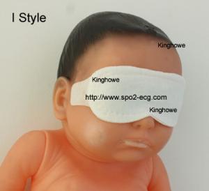 China I Style Neonatal Phototherapy Eye Mask Size Custom Blue And White Color factory