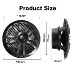GRANDnavi 6.5Inch Marine Audio Waterproof Speakers in Black and White PP Cup