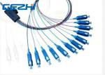 SC / UPC SC / PC Multi Core Fiber Optic Pigtail cables 12 Core 0.9mm Customised