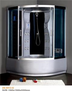 China Corner Sector Massage Shower Cabin , Big Size Sliding Door Steam Shower Cabin factory