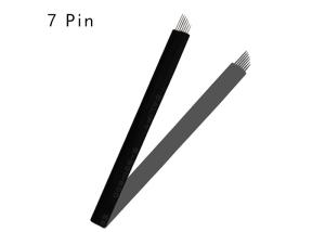China Black 7 Pins Permanent Makeup Eyebrow Liner Tattoo Blade factory