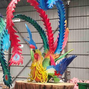 China Weather Proof Realistic Animatronic Animals Chinese Mythical Animal Phoenix factory