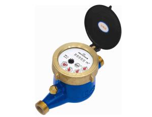 China R160 Brass Housing Multi Jet Water Meter , Residential External Magnetic Water Meter factory