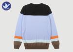 Multicolor Geometric Pattern Mens Long Knit Sweater , Pullover Mens Casual