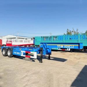China TITAN 2 Axle Gooseneck Container Trailer for Sale factory