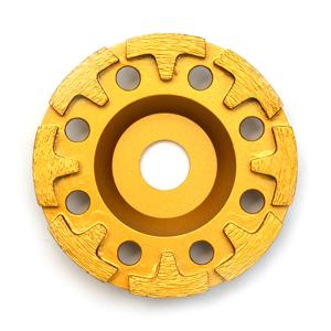 China 12&quot; Segment Diamond Cup Wheels 30 Grit - 400 Grit T Shape For Grinding Concrete factory