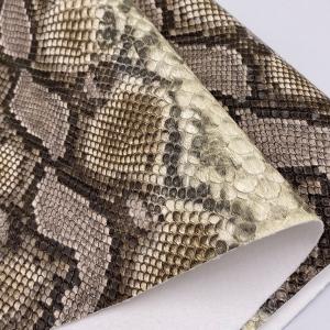 China Snake Pattern Handbag PU Leather Printed Imitation Cotton Velvet factory