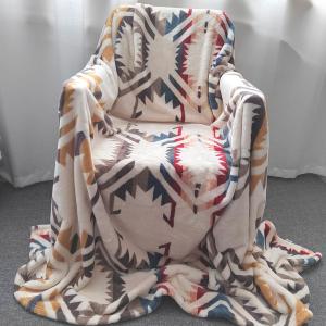 China Flannel Sherpa Blanket for Bedding King Queen Twin Size Woven Polyester Boho Blanket factory