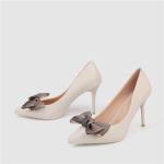 ZM023 96289-33 Korean Style Single Shoes Women New Women'S Shoes Bowknot Pointed