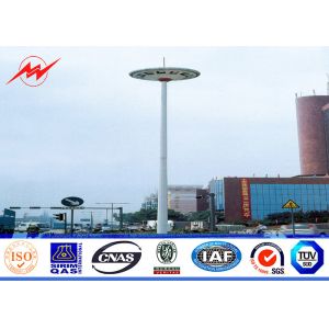 Galvanized Octagonal 45M High Mast Light Pole With Platform Bracket Arm For