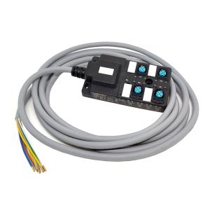China Industrial Distribution Box Single Channel 4-port NPN junction box for M12 factory