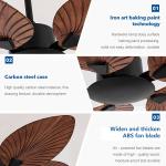 Vintage Style Black White Living Room Bedroom Decorative 5 ABS Blades Modern