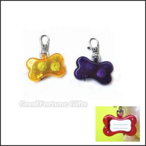 China hot sale cheap promotion ABS anti lost led flash dog tags collar lable gift factory