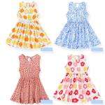 Children's Dress Clothing Girls Floral Print Dress Cartoon Printing Princess