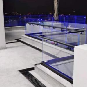 China Modern Glass Deck Railing Outdoor Tempered Glass U Channel Frameless 12-20mm Balcony Balustrades factory