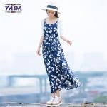 Summer beach floral spaghetti straps maxi latest party designs 100% cotton white
