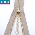 Customizable Metal Zippers Durable Brass Teeth Zippers Auto Lock