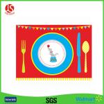 Interesting Letters Game Printed Plastic Placemat for Kids Usage