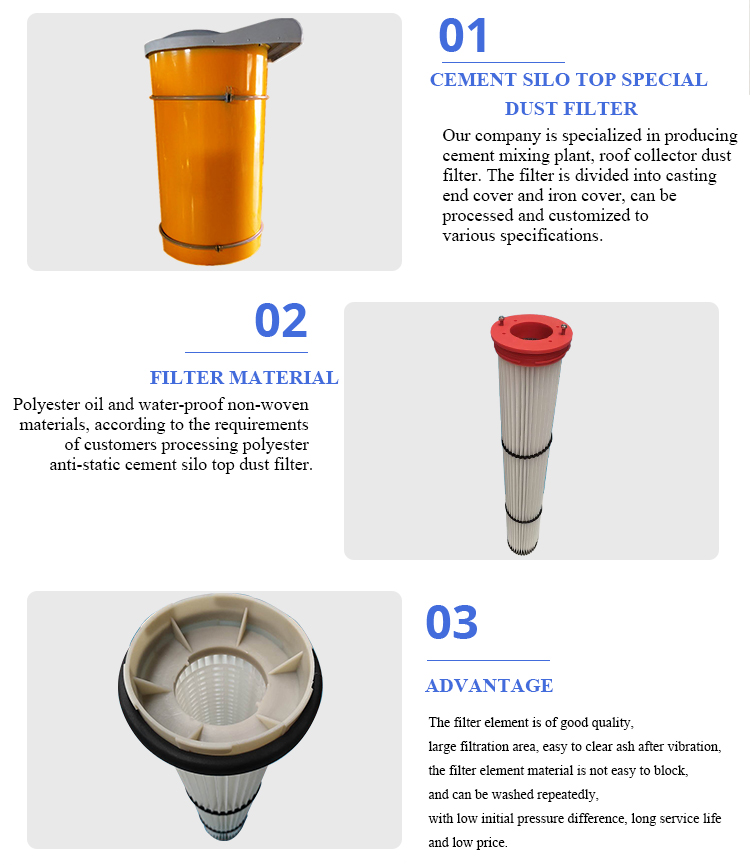 2020461 Dust Collection Filters PTFE Anti-Static Membrane Polyester Dust Filter Cart