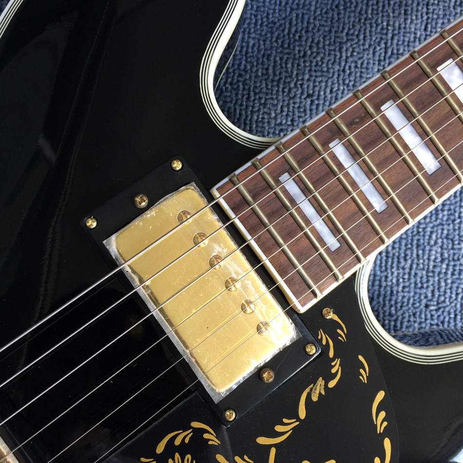 Hollow Body Jazz Electric Guitar in Black