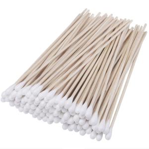 China Medical Disposable Cotton Tipped Applicator 100pcs 6'' Length Cotton Swabs factory