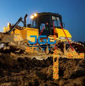 China B160C Bulldozer Front Wind Gear Left And Right Door Rear Side Movable Door Rear Gear Tempered Glass factory