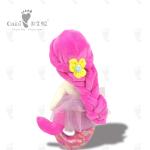 32cm Cotton Stuffed Animal Child Friendly Barbie Mermaid With Pink Hair