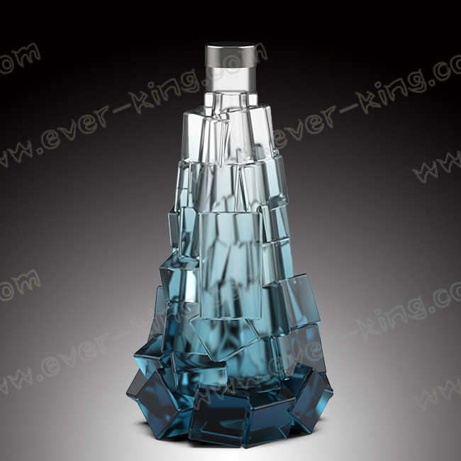 Fancy Design 70ml Brandy Bottle With Beautiful Color