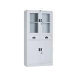 Multifunctional steel cupboard with glass doors Office School Hospital Use